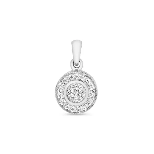 Diamond Pendant Set Around 0.010ct 9ct White Gold